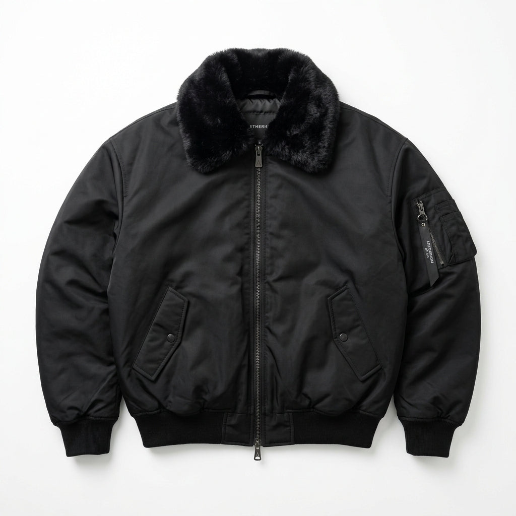 Hooded Bomber Black