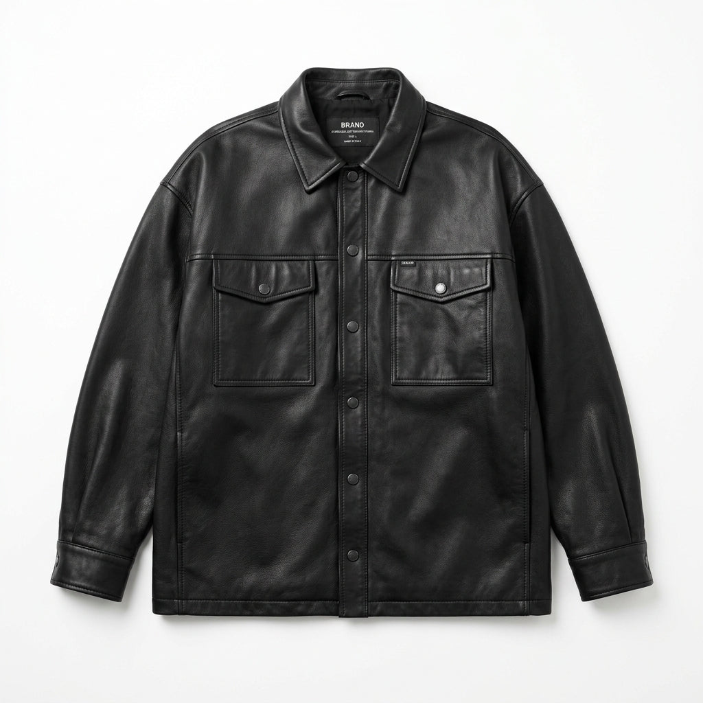 SHIRT PARKA IN BLACK